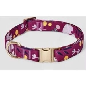 Boots & Barkley Floral Dog Collar Large/XL | Adjustable‎ Metal Buckle | New